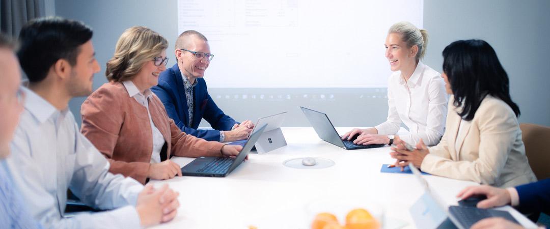 People at meeting table