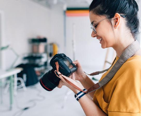 Woman with a camera